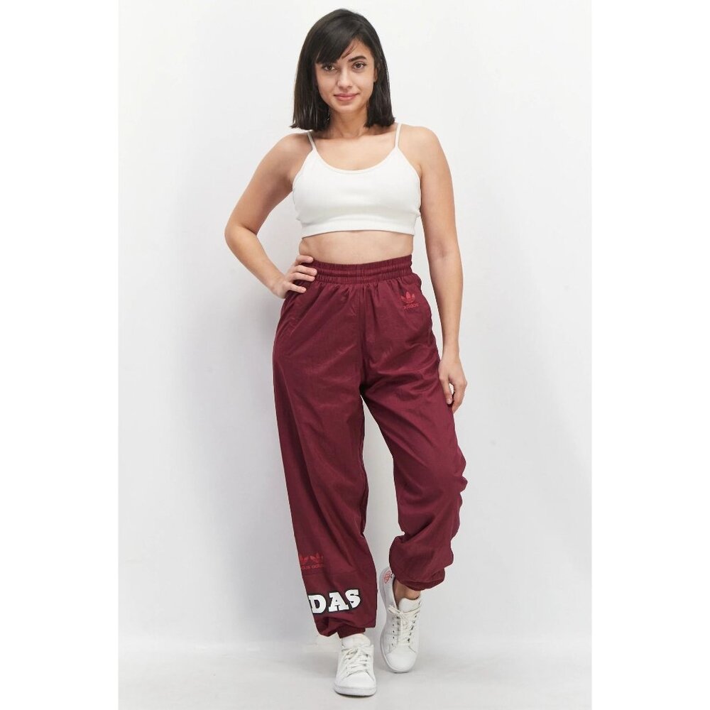 ADIDAS ORIGINALS Jogger Pants XL Logo Play Track Pants Victory Crimson Red Maroo - Picture 11 of 13